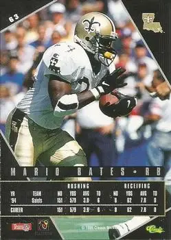 1995 Classic Images Limited Live #63 - Mario Bates - New Orleans Saints - Back 1995 Classic Images Limited Live #63 - Mario Bates - New Orleans Saints - Back