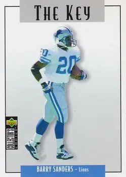 1995 Collector's Choice Update #U62 - Barry Sanders - Detroit Lions