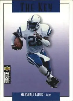 1995 Collector's Choice Update #U63 - Marshall Faulk - Indianapolis Colts
