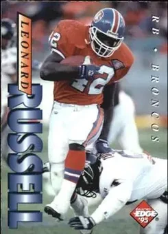 1995 Collector's Edge #63 - Leonard Russell - Denver Broncos 1995 Collector's Edge #63 - Leonard Russell - Denver Broncos