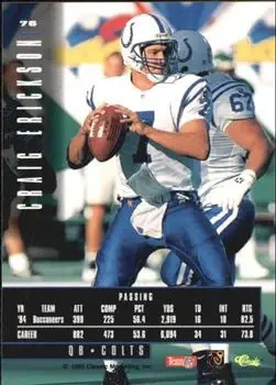 1995 Classic Images Limited #76 - Craig Erickson - Indianapolis Colts