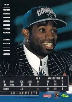 1995 Classic Images Limited #79 - Deion Sanders - Dallas Cowboys