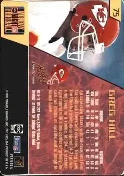 1995 Action Packed Monday Night Football #75 - Greg Hill - Kansas City Chiefs - Back