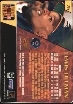 1995 Action Packed Monday Night Football #76 - Lewis Tillman - Chicago Bears - Back 1995 Action Packed Monday Night Football #76 - Lewis Tillman - Chicago Bears - Back