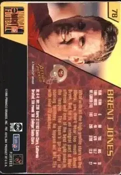 1995 Action Packed Monday Night Football #78 - Brent Jones - San Francisco 49ers - Back