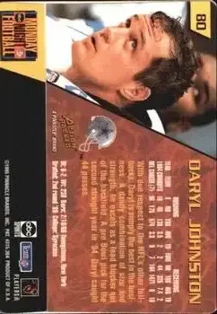 1995 Action Packed Monday Night Football #80 - Daryl Johnston - Dallas Cowboys - Back 1995 Action Packed Monday Night Football #80 - Daryl Johnston - Dallas Cowboys - Back