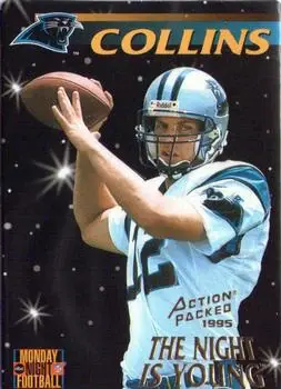 1995 Action Packed Monday Night Football #85 - Kerry Collins - Carolina Panthers - Front