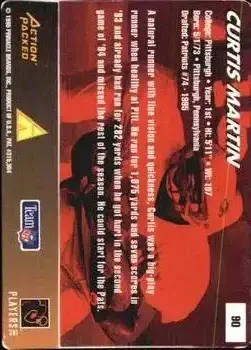 1995 Action Packed Rookies & Stars #90 - Curtis Martin - New England Patriots