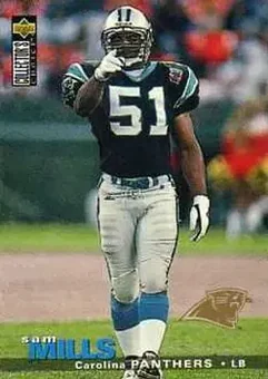 1995 Collector's Choice Update #U99 - Sam Mills - Carolina Panthers