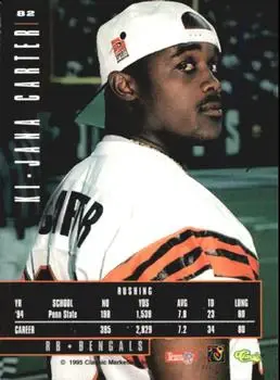 1995 Classic Images Limited #82 - Ki-Jana Carter - Cincinnati Bengals - Back 1995 Classic Images Limited #82 - Ki-Jana Carter - Cincinnati Bengals - Back