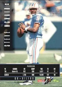 1995 Classic Images Limited #84 - Steve McNair - Houston Oilers