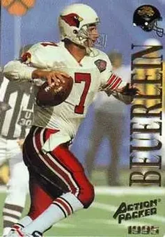 1995 Action Packed #90 - Steve Beuerlein - Jacksonville Jaguars