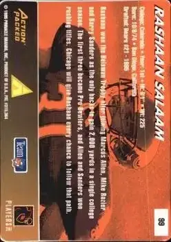 1995 Action Packed Rookies & Stars #99 - Rashaan Salaam - Chicago Bears - Back 1995 Action Packed Rookies & Stars #99 - Rashaan Salaam - Chicago Bears - Back