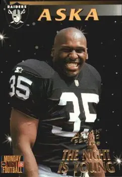 1995 Action Packed Monday Night Football #97 - Joe Aska - Los Angeles Raiders - Front 1995 Action Packed Monday Night Football #97 - Joe Aska - Los Angeles Raiders - Front