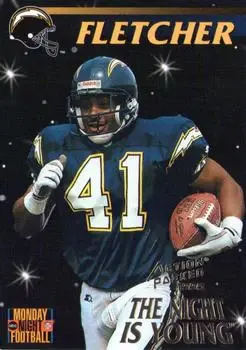 1995 Action Packed Monday Night Football #98 - Terrell Fletcher - San Diego Chargers - Front