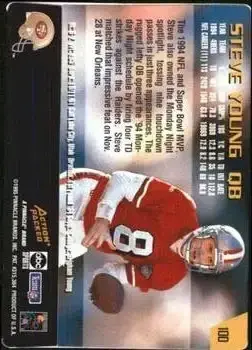 1995 Action Packed Monday Night Football #100 - Steve Young - San Francisco 49ers - Back