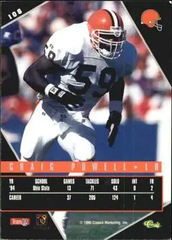 1995 Classic Images Limited Live #108 - Craig Powell - Cleveland Browns