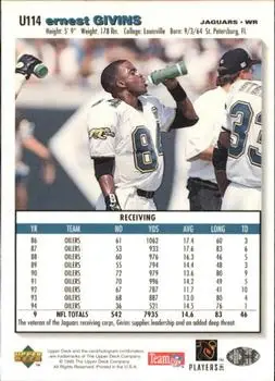 1995 Collector's Choice Update #U114 - Ernest Givins - Jacksonville Jaguars