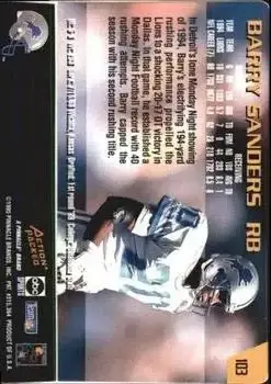 1995 Action Packed Monday Night Football #103 - Barry Sanders - Detroit Lions - Back