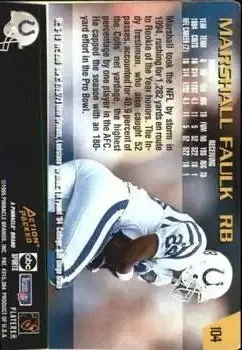 1995 Action Packed Monday Night Football #104 - Marshall Faulk - Indianapolis Colts