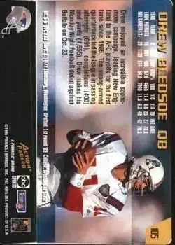 1995 Action Packed Monday Night Football #105 - Drew Bledsoe - New England Patriots