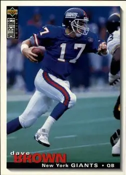 1995 Collector's Choice #123 - Dave Brown - New York Giants
