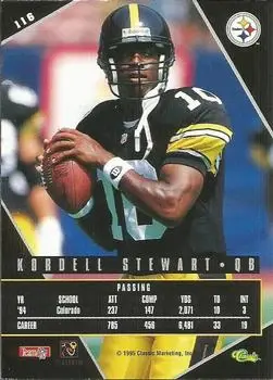 1995 Classic Images Limited Live #116 - Kordell Stewart - Pittsburgh Steelers - Back