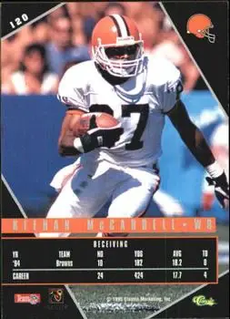 1995 Classic Images Limited Live #120 - Keenan McCardell - Cleveland Browns - Back
