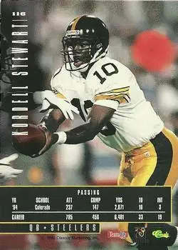 1995 Classic Images Limited #116 - Kordell Stewart - Pittsburgh Steelers - Back