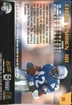 1995 Action Packed Monday Night Football #113 - Chris Warren - Seattle Seahawks - Back