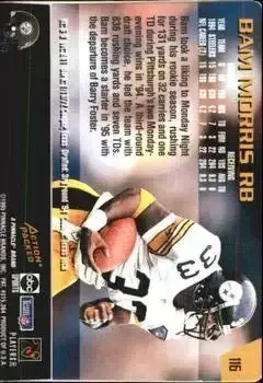 1995 Action Packed Monday Night Football #116 - Bam Morris - Pittsburgh Steelers - Back