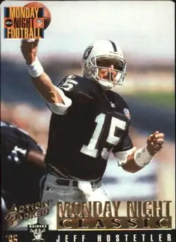 1995 Action Packed Monday Night Football #119 - Jeff Hostetler - Oakland Raiders - Front
