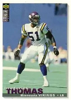 1995 Collector's Choice Update #U136 - Broderick Thomas - Minnesota Vikings