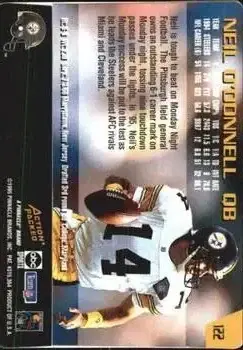 1995 Action Packed Monday Night Football #122 - Neil O'Donnell - Pittsburgh Steelers - Back 1995 Action Packed Monday Night Football #122 - Neil O'Donnell - Pittsburgh Steelers - Back