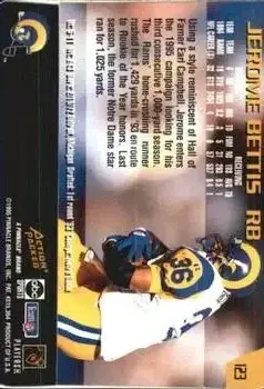 1995 Action Packed Monday Night Football #123 - Jerome Bettis - St. Louis Rams - Back