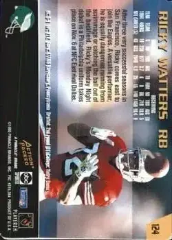 1995 Action Packed Monday Night Football #124 - Ricky Watters - Philadelphia Eagles