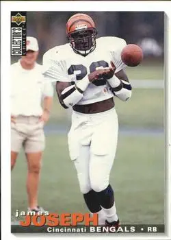 1995 Collector's Choice Update #U154 - James Joseph - Cincinnati Bengals - Front