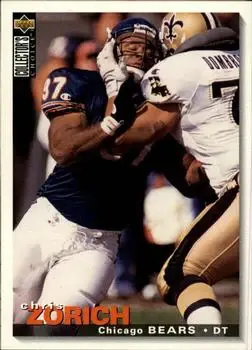 1995 Collector's Choice #155 - Chris Zorich - Chicago Bears - Front