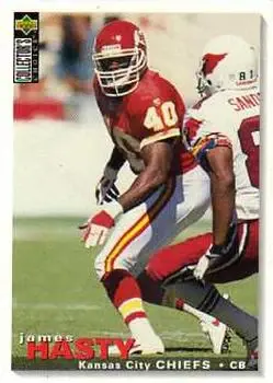 1995 Collector's Choice Update #U164 - James Hasty - Kansas City Chiefs - Front