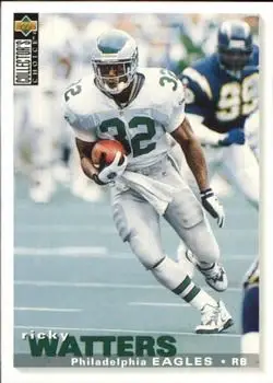1995 Collector's Choice Update #U195 - Ricky Watters - Philadelphia Eagles - Front