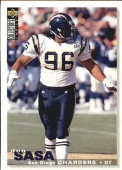 1995 Collector's Choice Update #U196 - Don Sasa - San Diego Chargers
