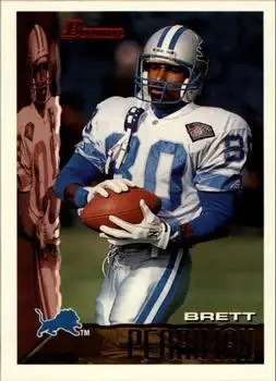 1995 Bowman #176 - Brett Perriman - Detroit Lions