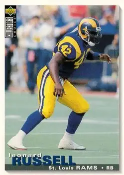 1995 Collector's Choice Update #U212 - Leonard Russell - St. Louis Rams - Front 1995 Collector's Choice Update #U212 - Leonard Russell - St. Louis Rams - Front