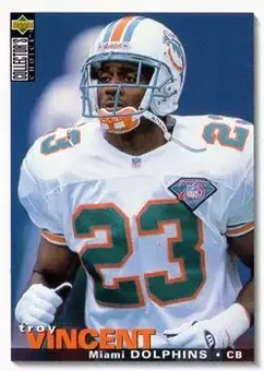1995 Collector's Choice #221 - Troy Vincent - Miami Dolphins