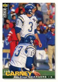 1995 Collector's Choice #231 - John Carney - San Diego Chargers