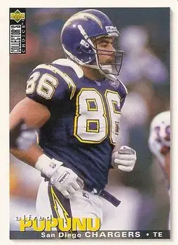 1995 Collector's Choice #259 - Alfred Pupunu - San Diego Chargers - Front 1995 Collector's Choice #259 - Alfred Pupunu - San Diego Chargers - Front