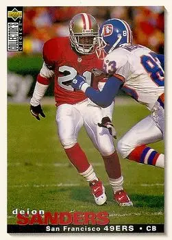 1995 Collector's Choice #302 - Deion Sanders - San Francisco 49ers - Front