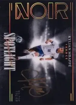 2024-25 Panini Noir - Spotlight Signatures Horizontal #SH-KM - Kylian Mbappe - France - Front