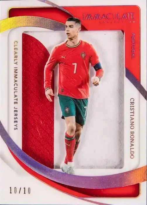 2024-25 Panini Immaculate Collection - Clearly Immaculate Jerseys Gold #CJ-CR7 - Cristiano Ronaldo - Portugal - Front
