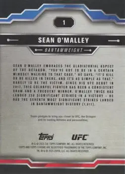 2025 Topps Chrome UFC #1 - Sean O'Malley - Back